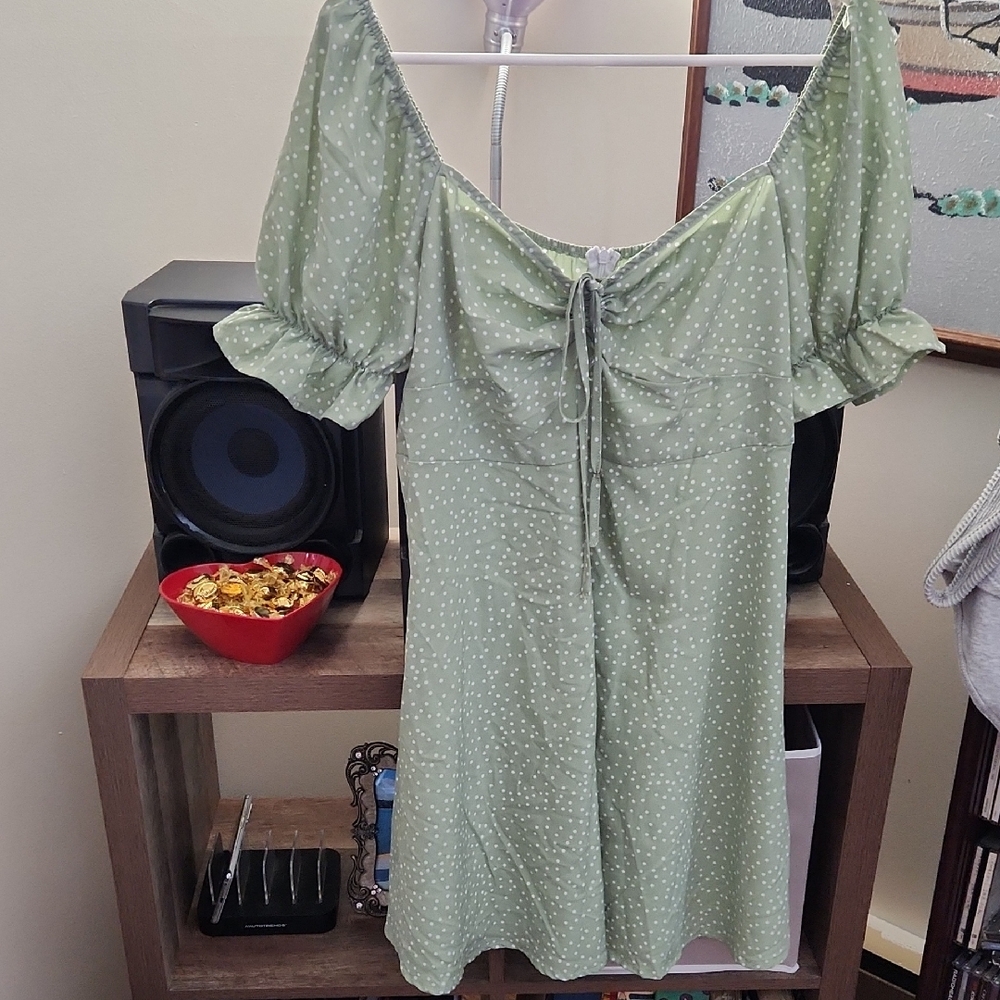 Green Polka Dot Dress